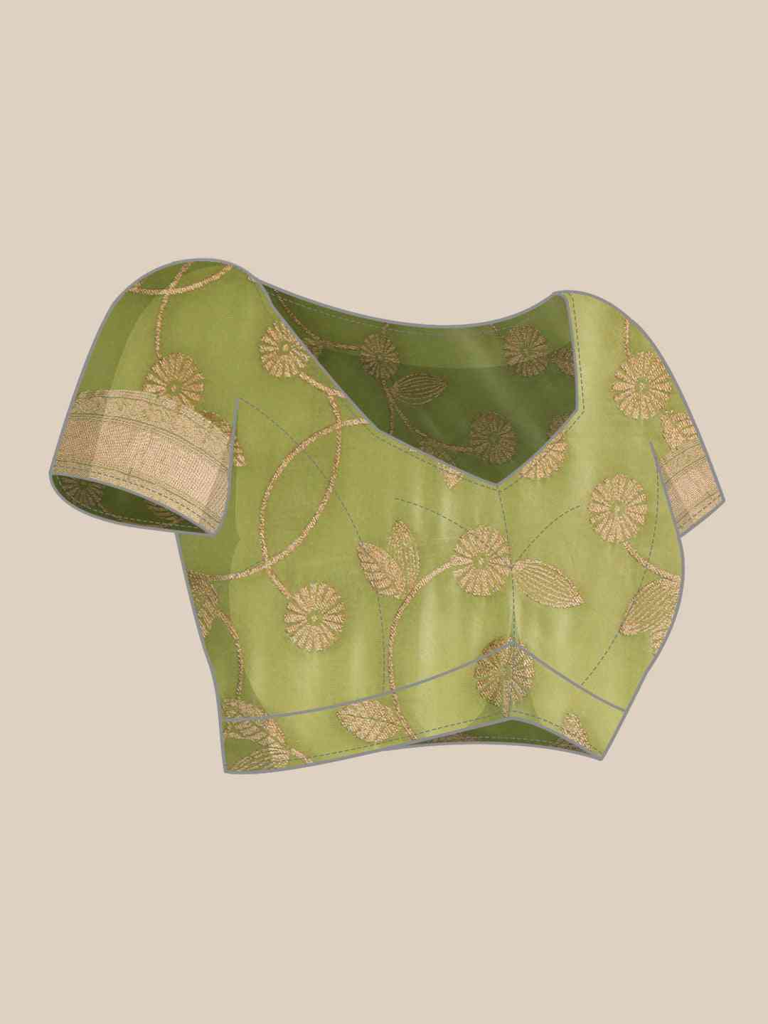 Pure Organza Banarasi Zari Motif Designer Saree