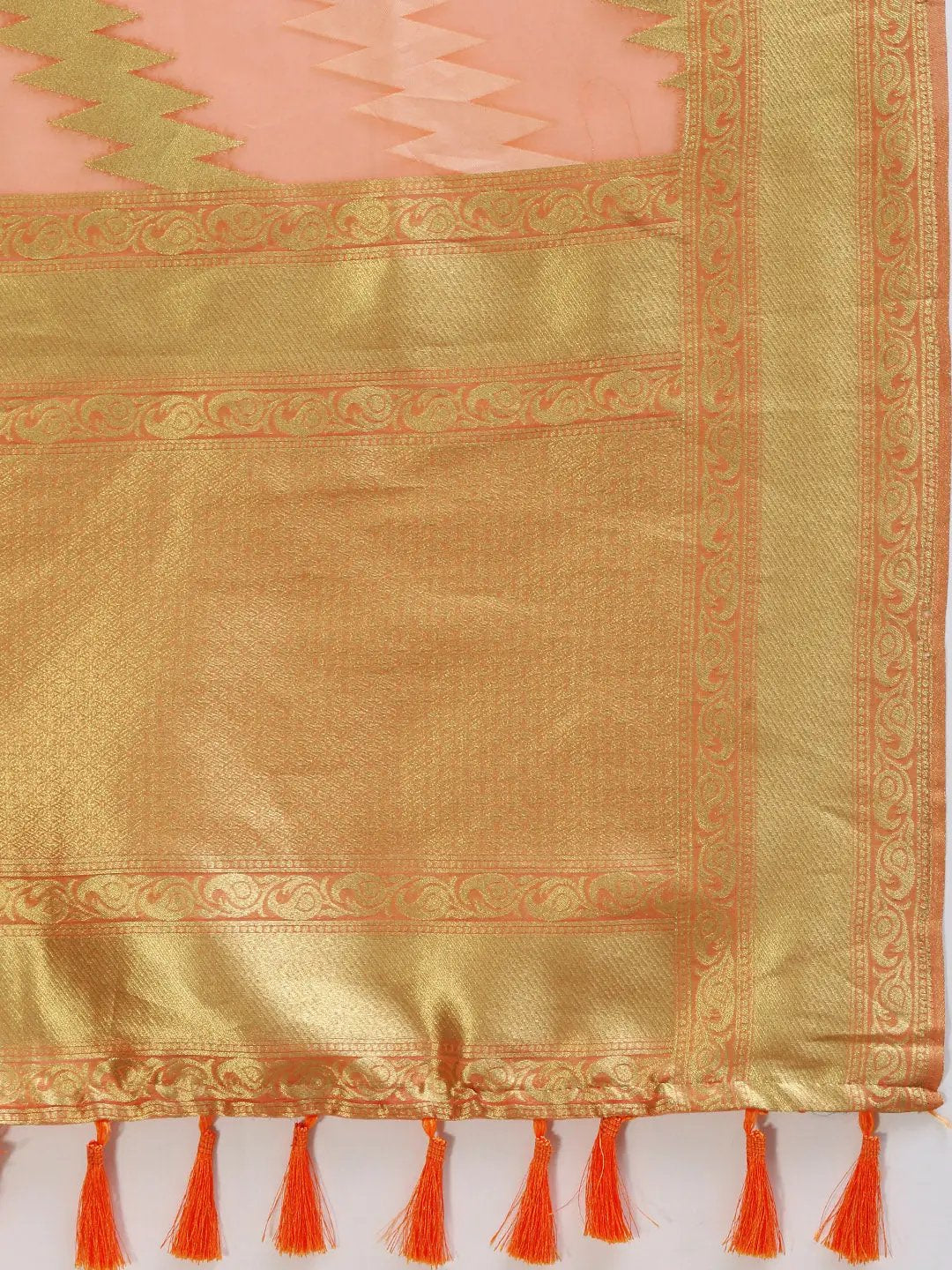 Pure Organza Banarasi Zari Motif Designer Saree