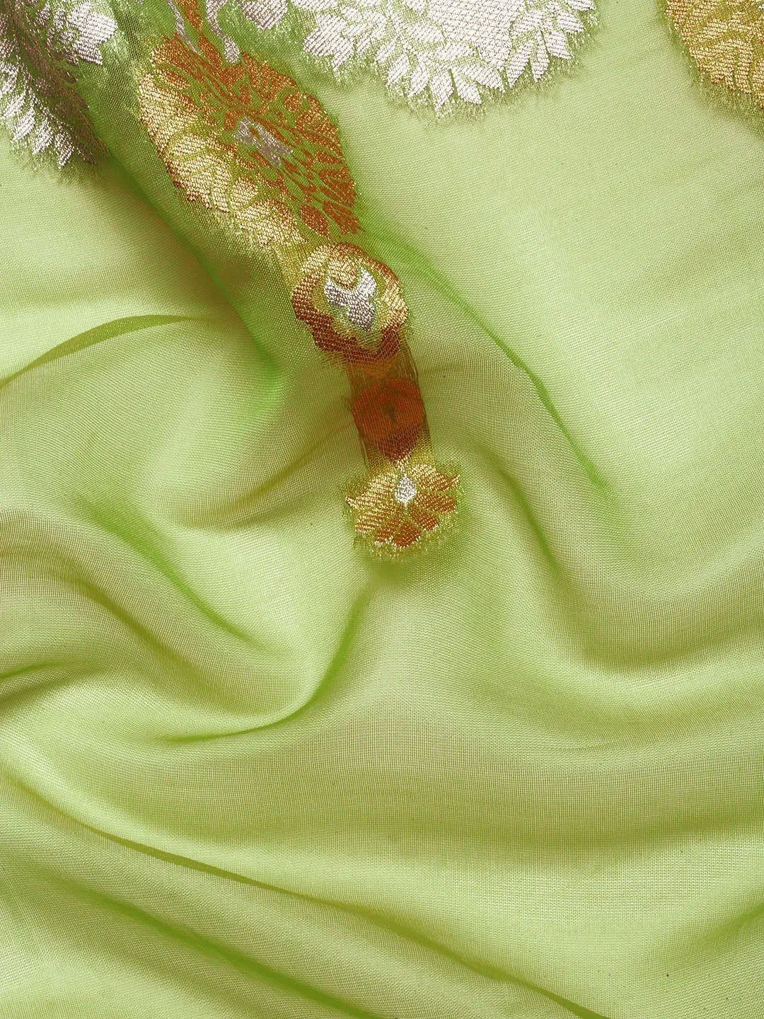 Pure Organza Banarasi Zari Motif Designer Saree