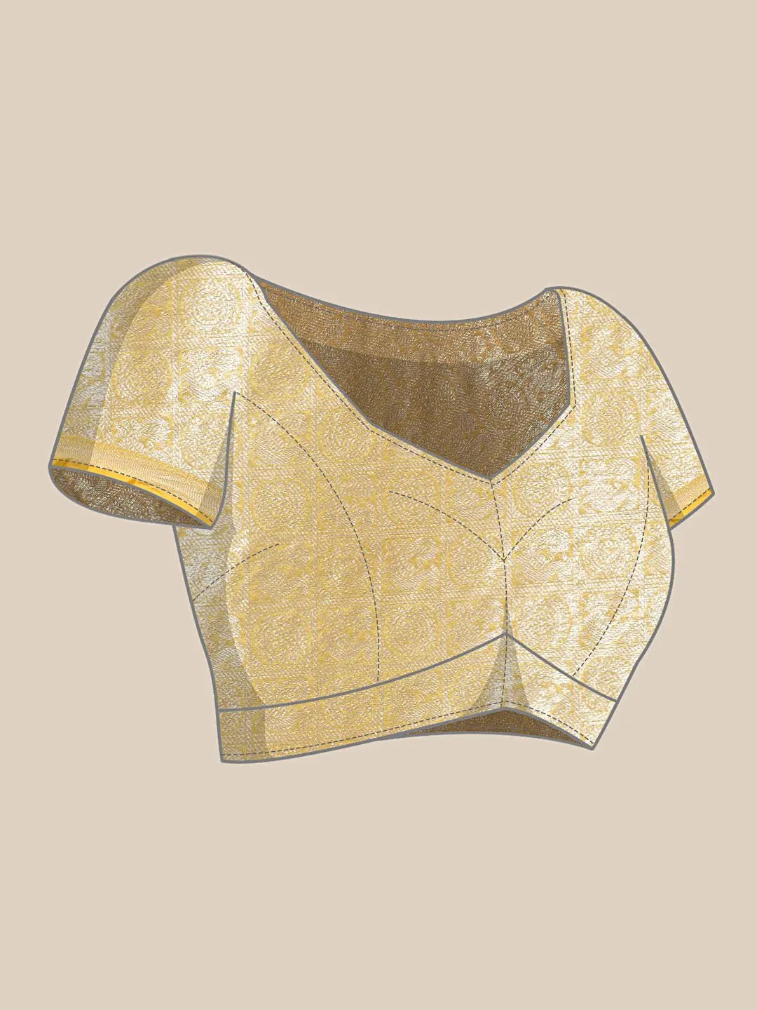 Latest Pure Kota Zari Silk Saree With Ethnic Motifs