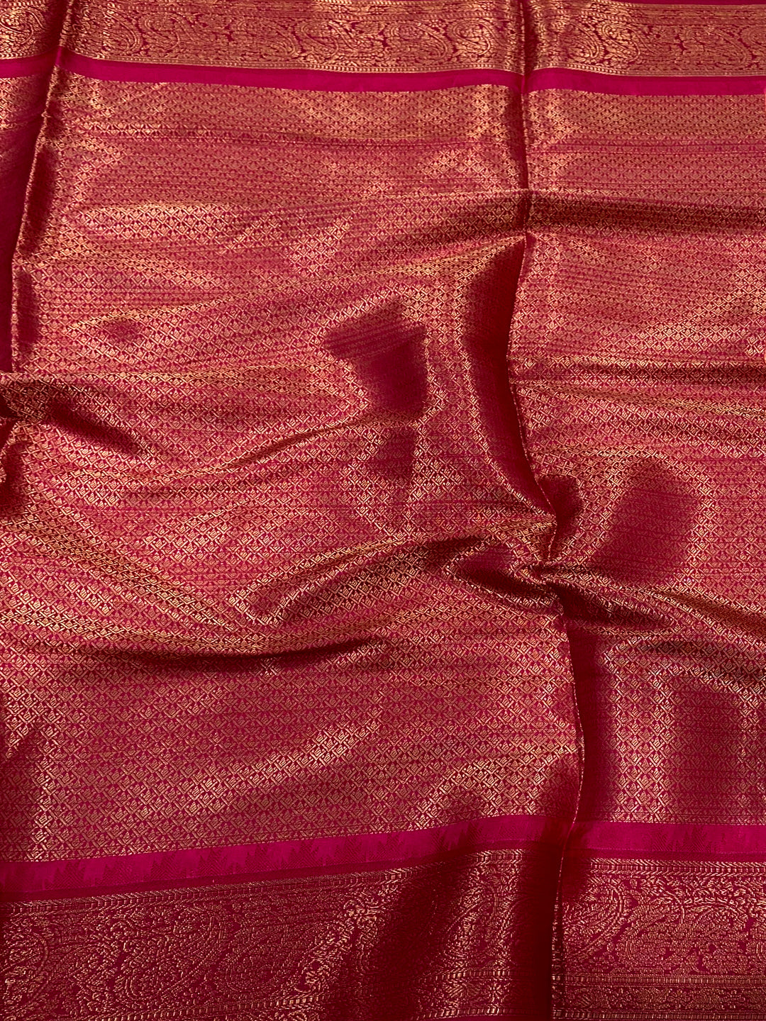 Pink Kovai Rettapet Border Digital Print Saree