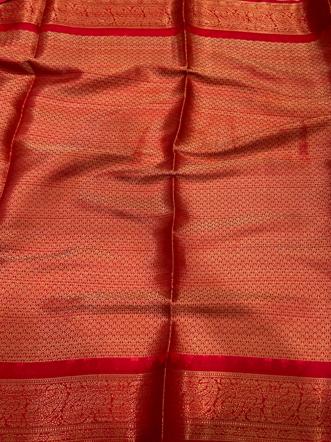 Red Kovai Rettapet Border Digital Print Saree