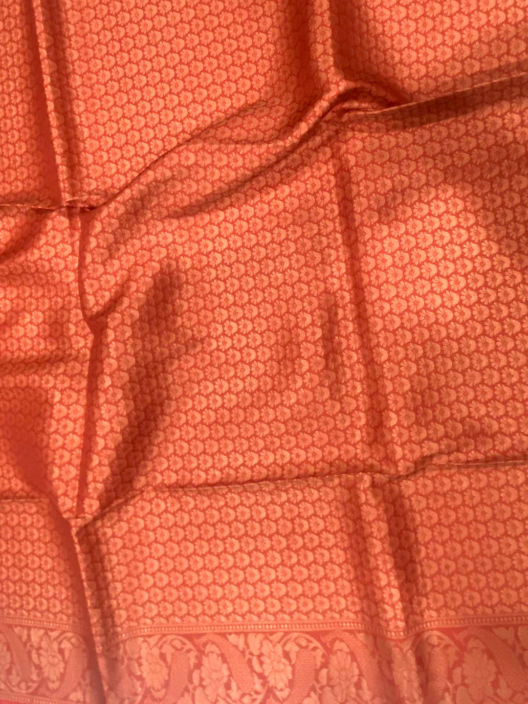 Rose Red Digital Print Silk Saree