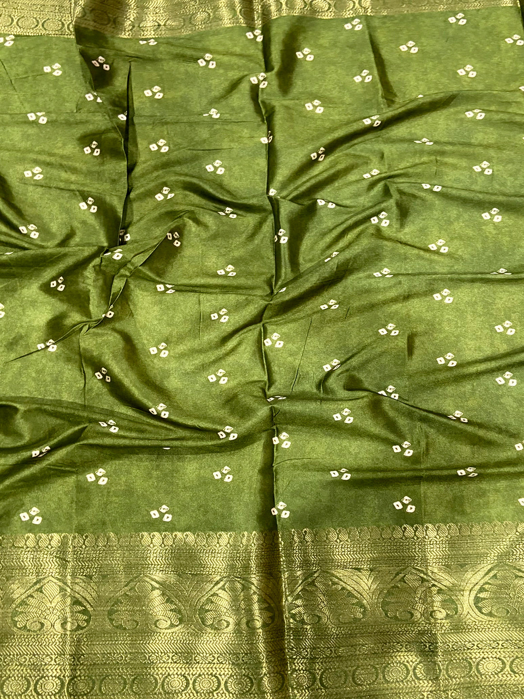 Kalamkari Bandhani Soft Silk Saree