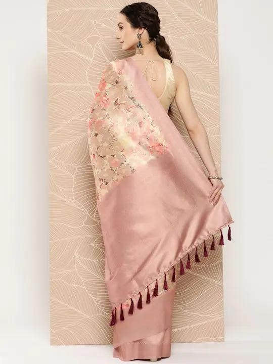 Banarasi Soft Silk Print Party Wear Saree