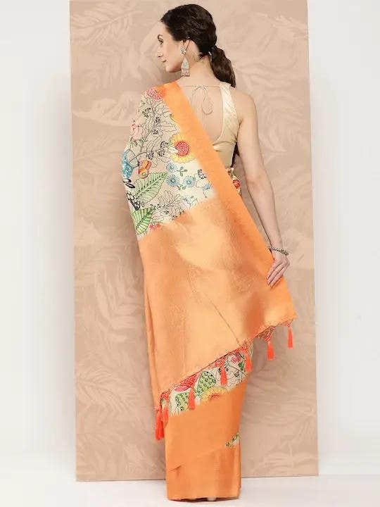 Banarasi Soft Silk Print Party Wear Saree