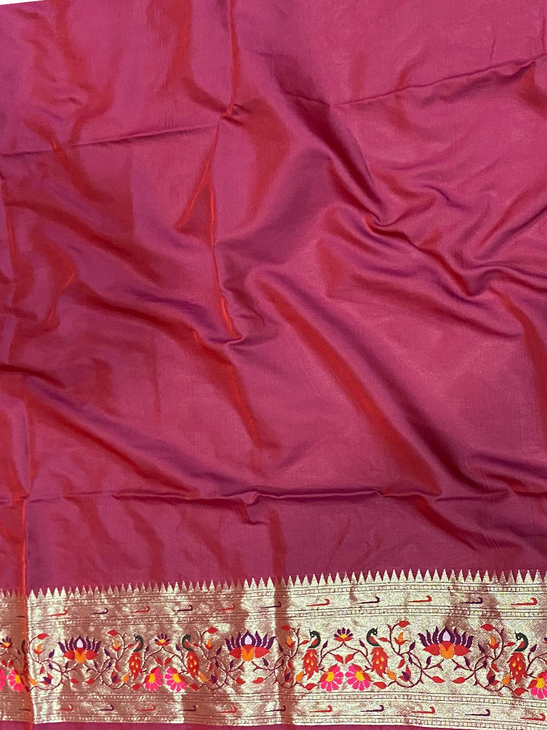 Wine Yevla Paithani Meenakari Saree