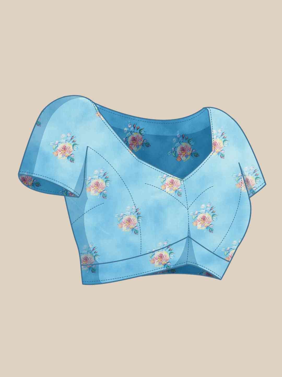 Vastranand Celebrity Floral Silk Saree with Resham Tassel