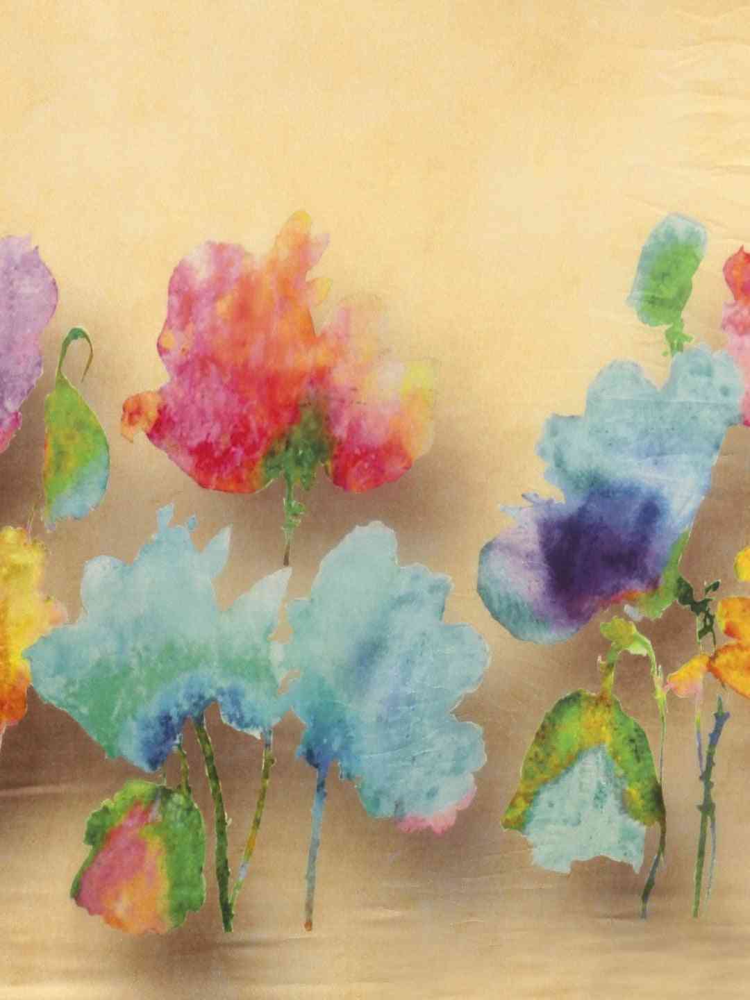 Exclusive Celebrity Floral Printed Silk Saree