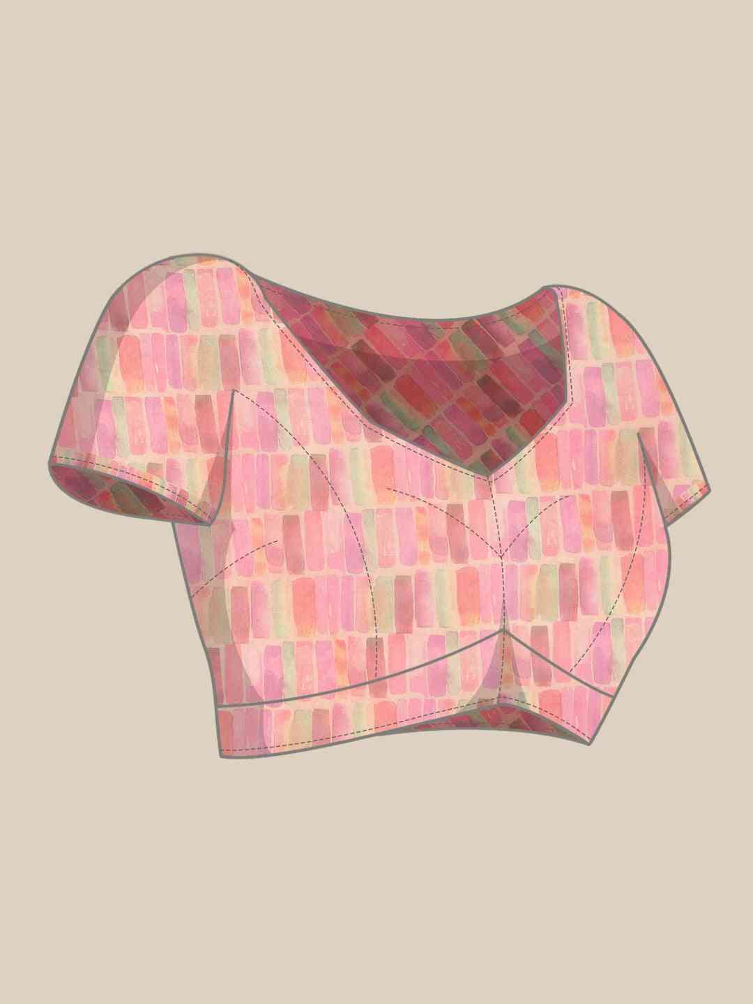 Celebrity Floral Printed Silk Saree with Resham Tassel