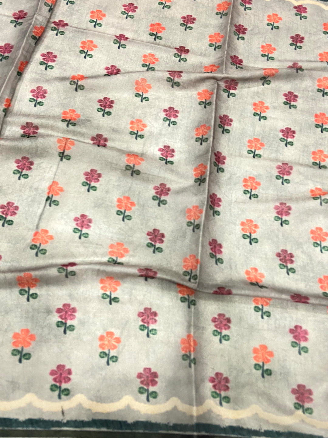 Light Brown Folklore Tissue Chanderi Saree