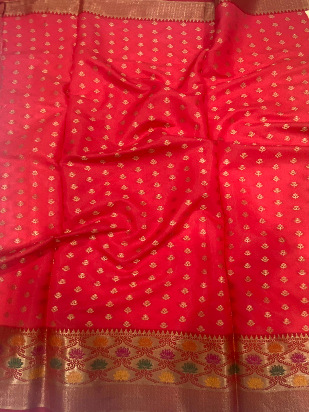 Cream Banarasi Silk Minakari Kanchi Border Saree