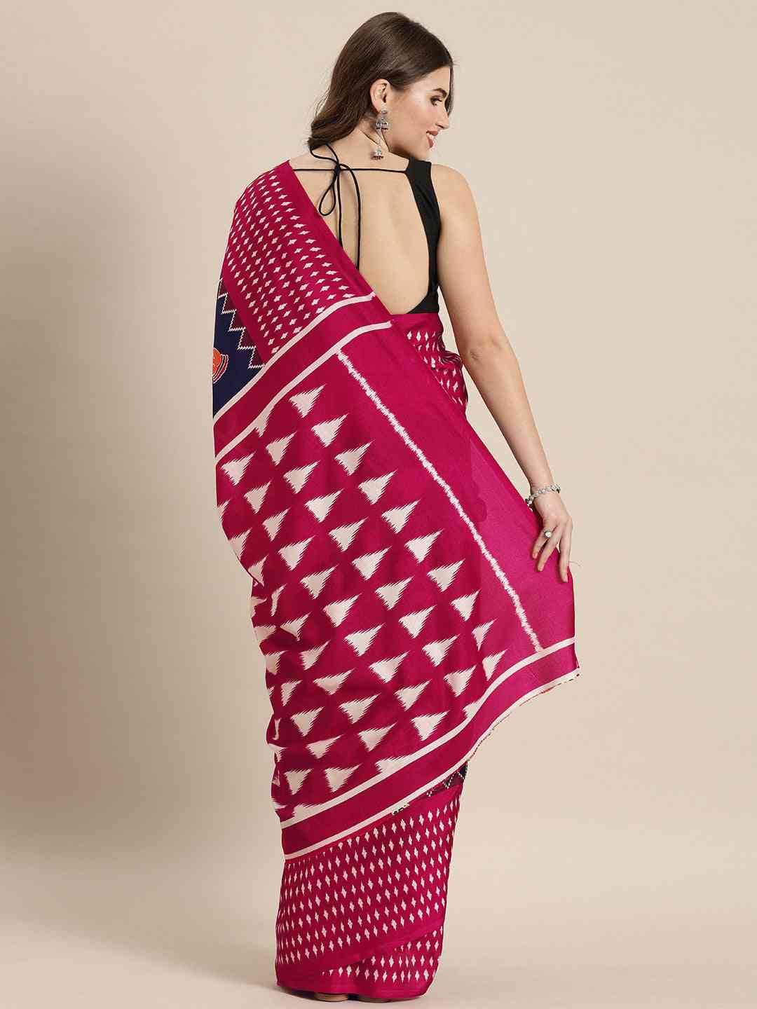 Buy At Vastranand Stylish Linen Kalamkari Print Saree