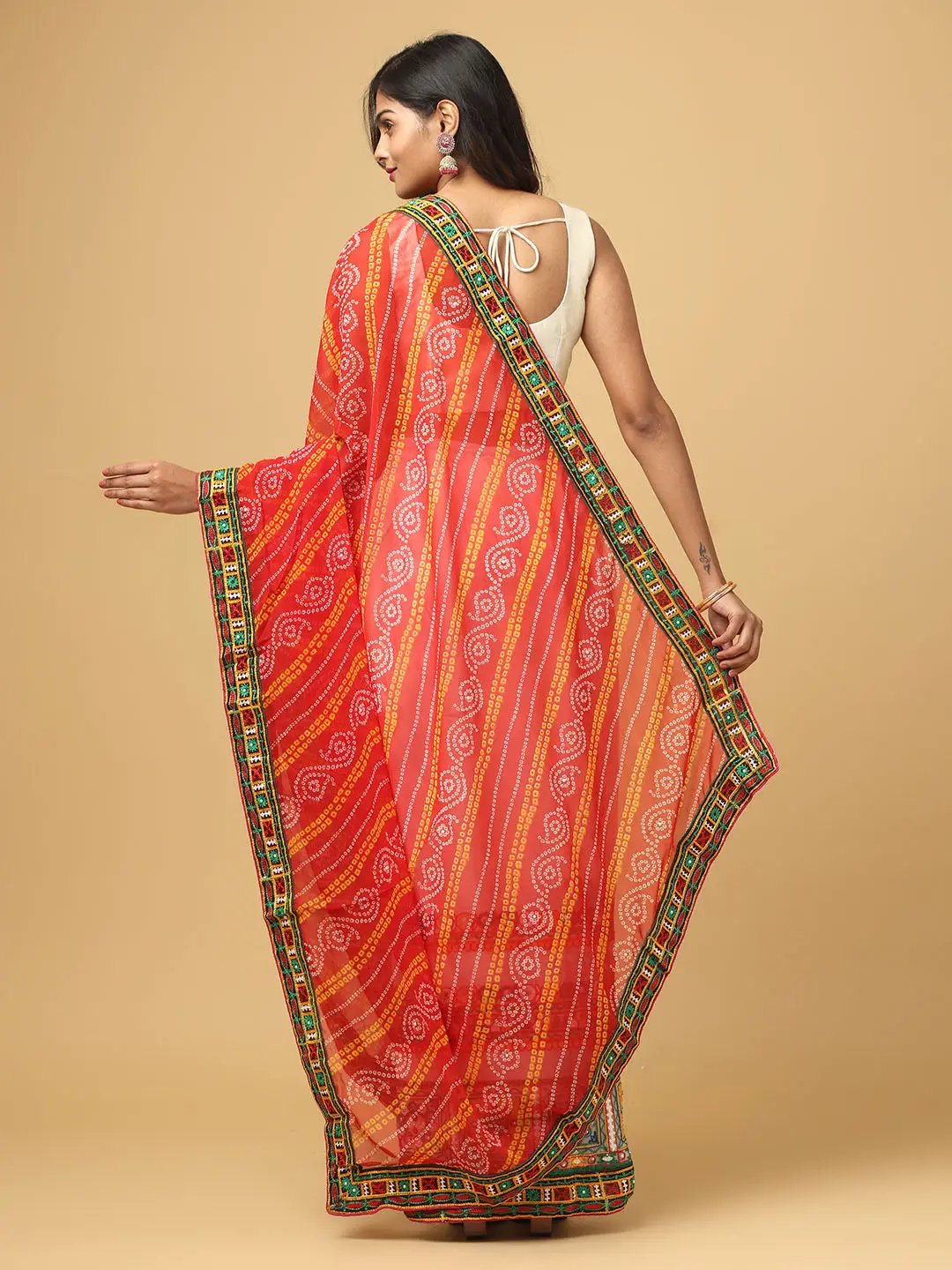 Royal Katchi Embroidery Festive Wear Saree