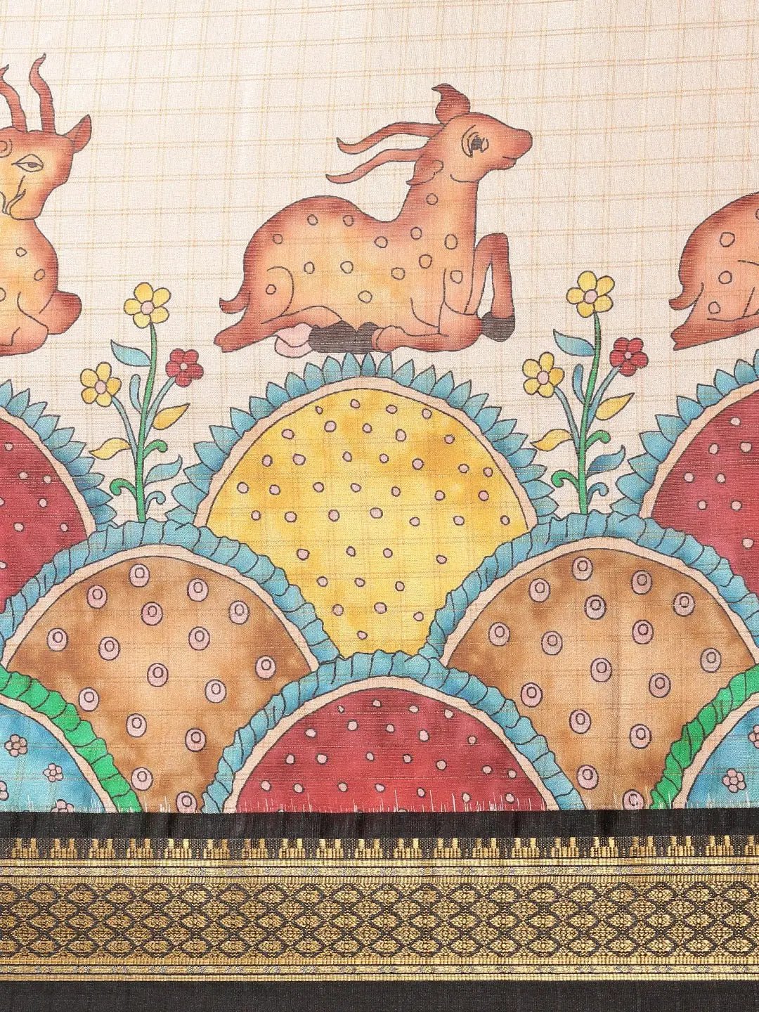 Latest Kalamkari Digital Print Uppada Silk Saree