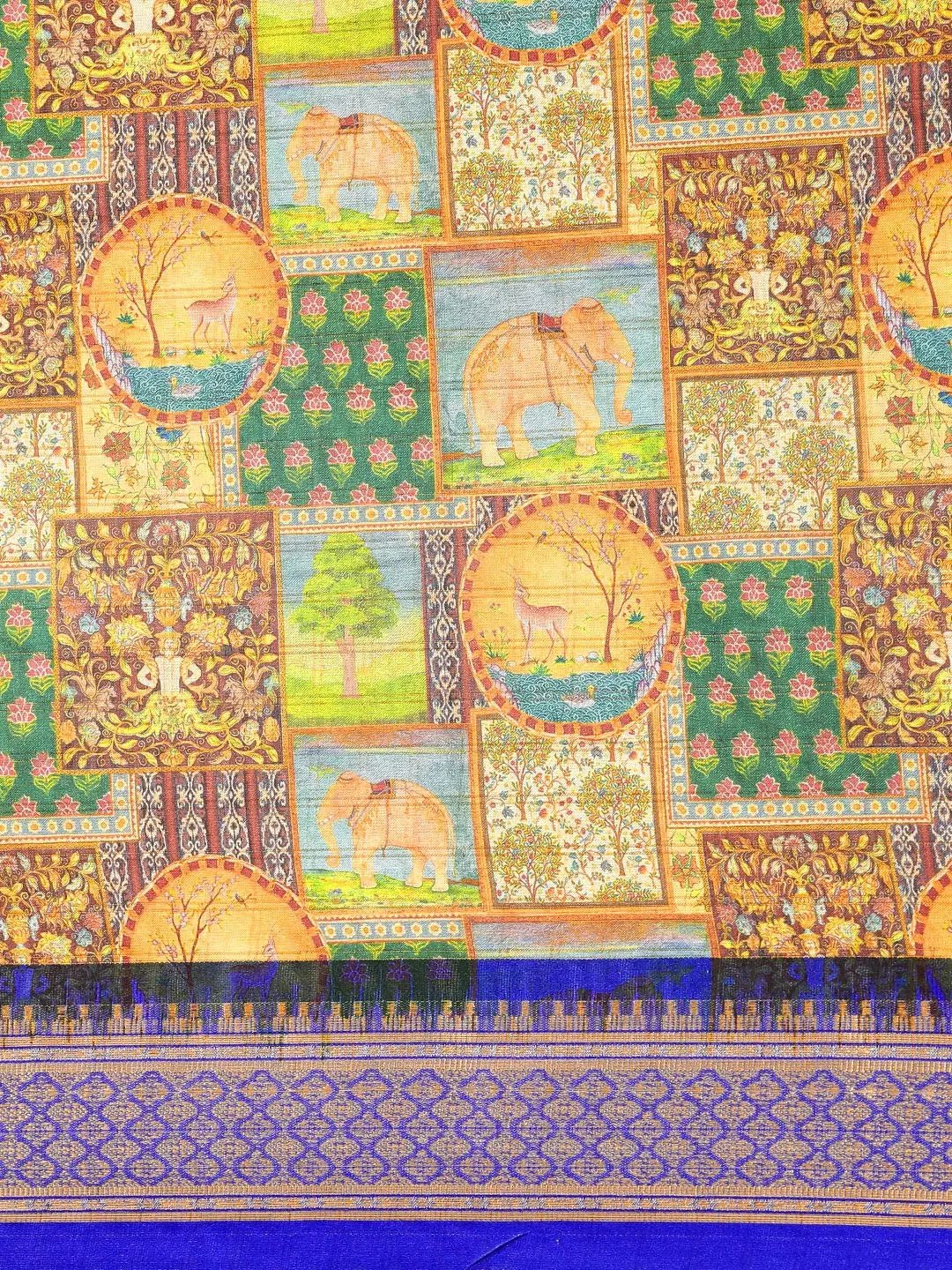 Latest Kalamkari Digital Print Uppada Silk Saree