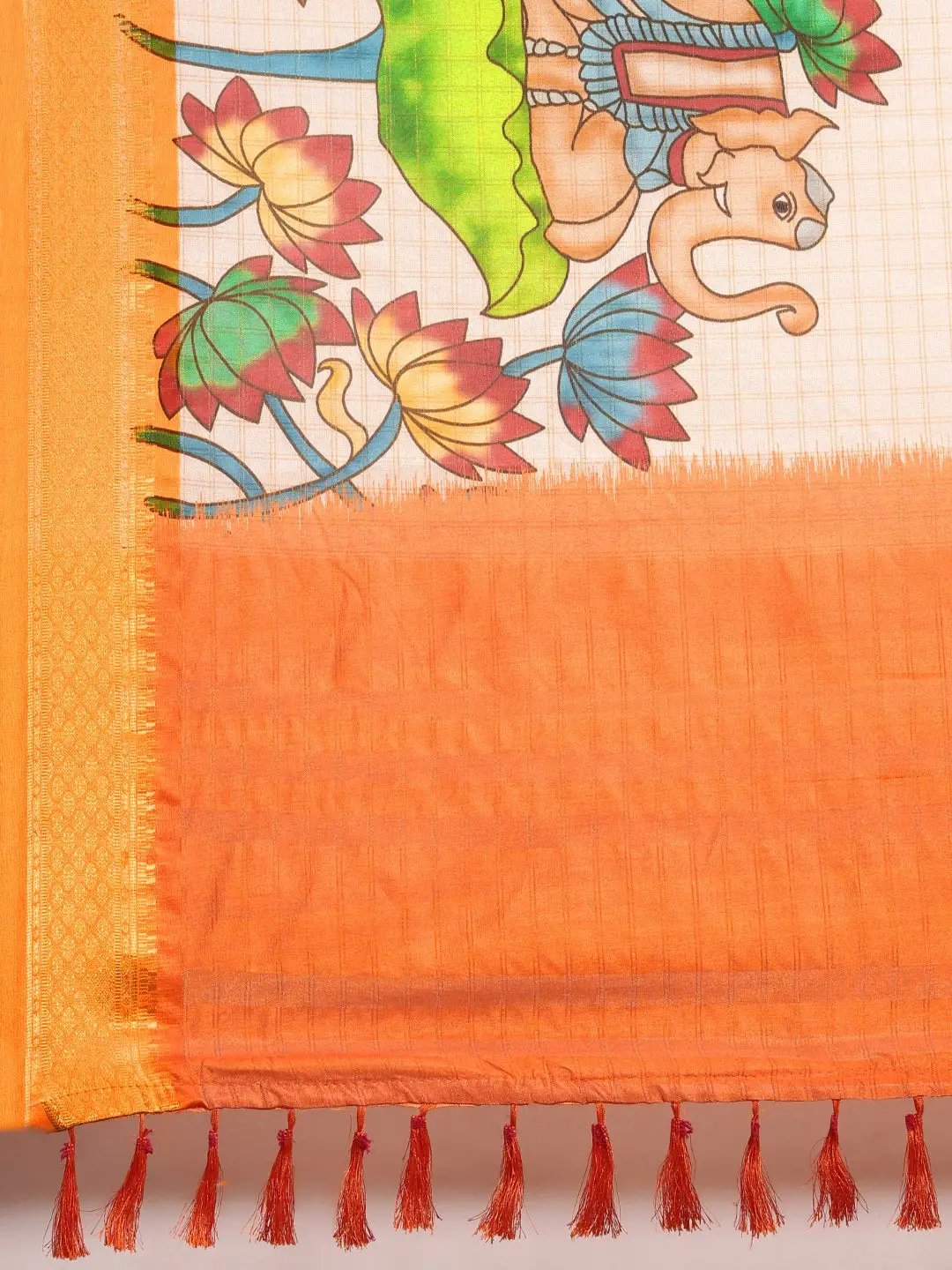 Latest Kalamkari Digital Print Uppada Silk Saree