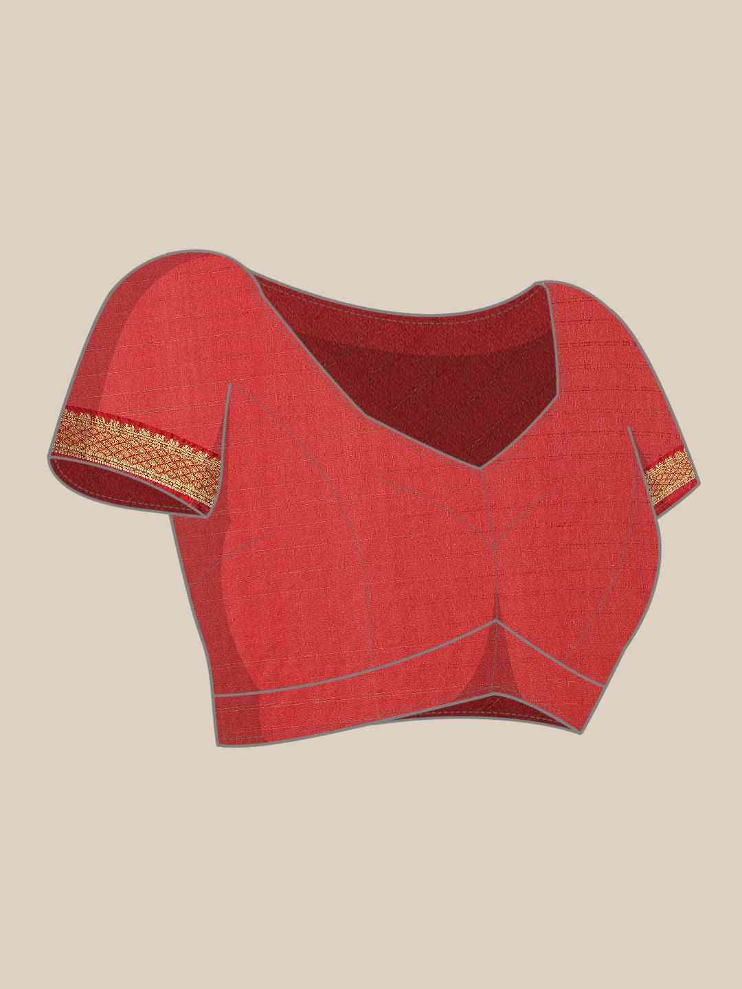 Red Uppada Silk Kalamkari Digital Print Saree