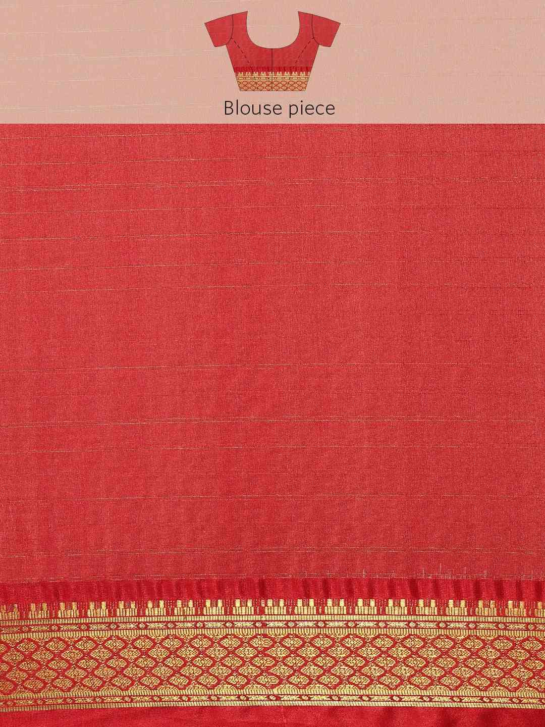 Red Uppada Silk Kalamkari Digital Print Saree