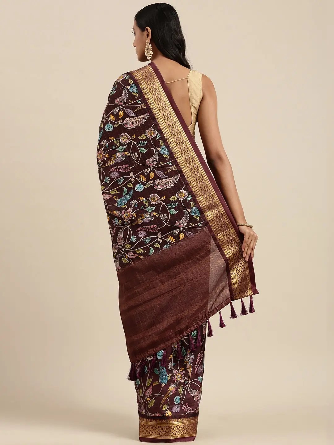 Latest Kalamkari Digital Print Uppada Silk Saree