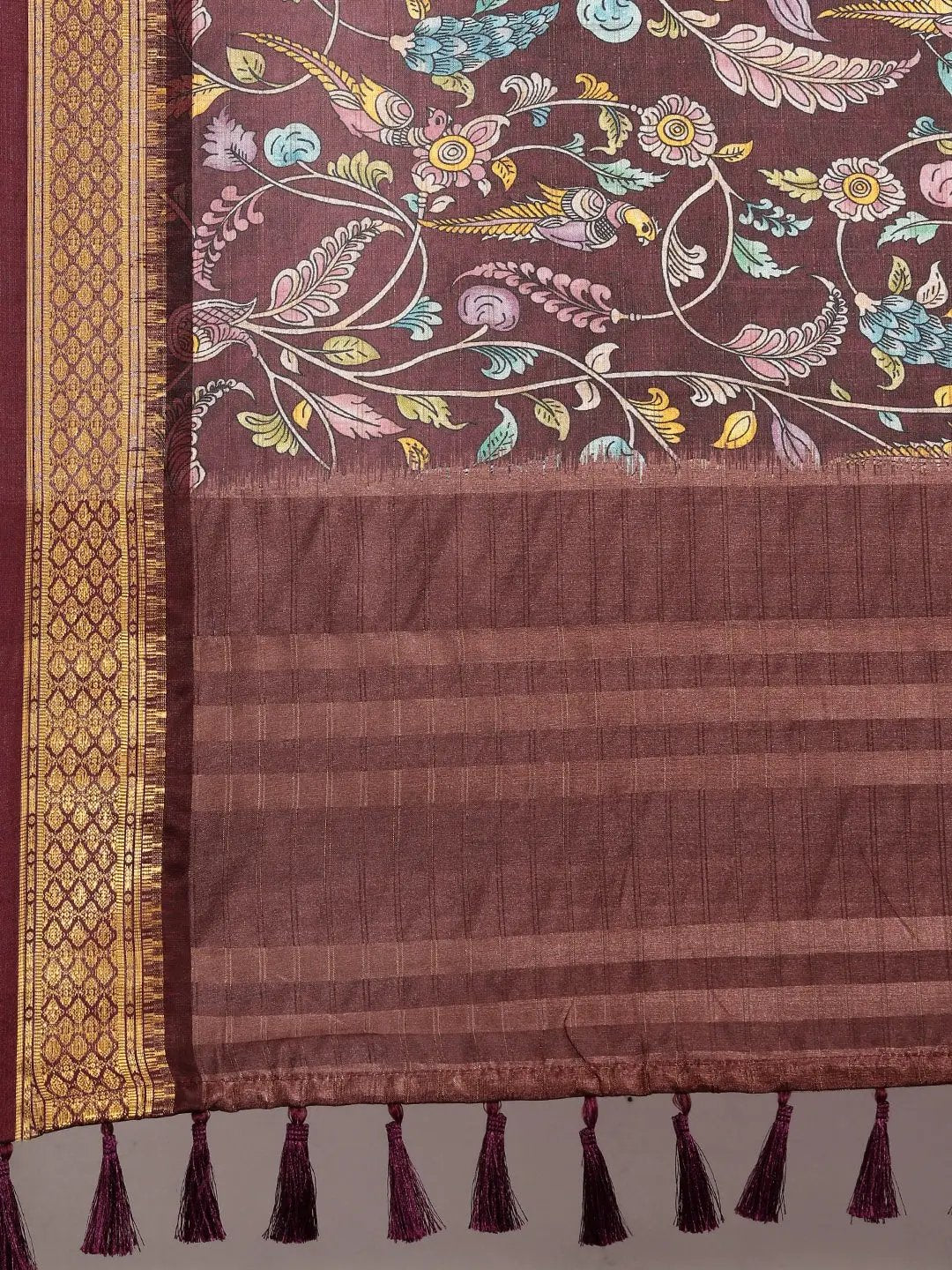 Latest Kalamkari Digital Print Uppada Silk Saree