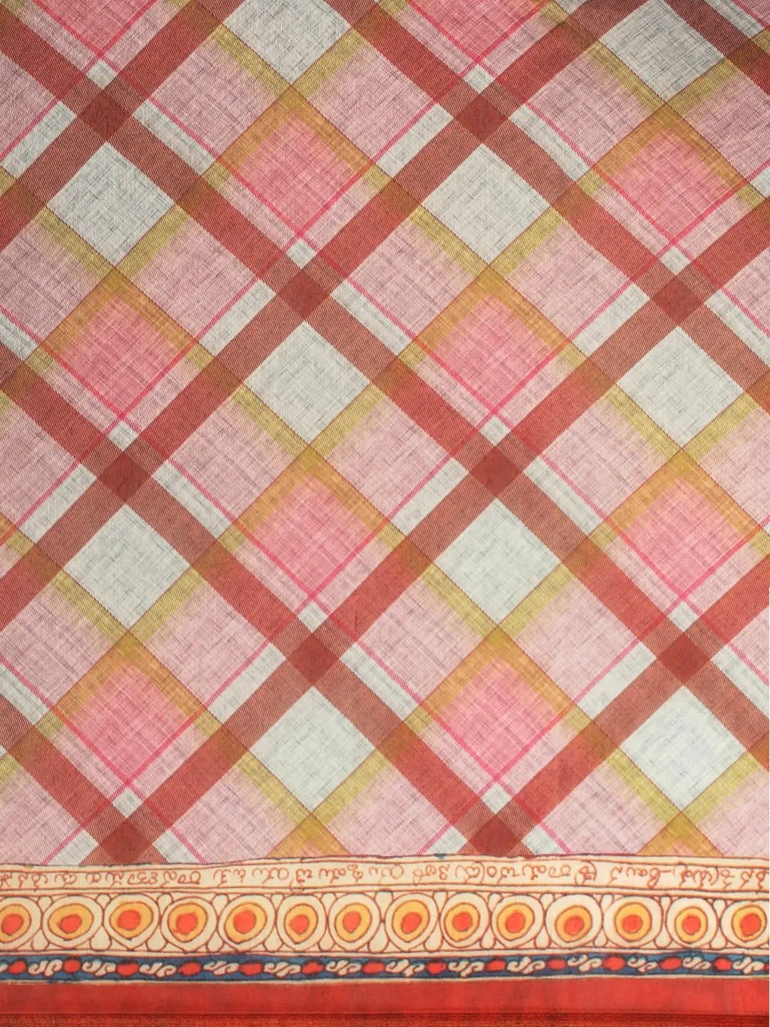 Soft Linen Kalamkari Digital Print Party Wear Saree