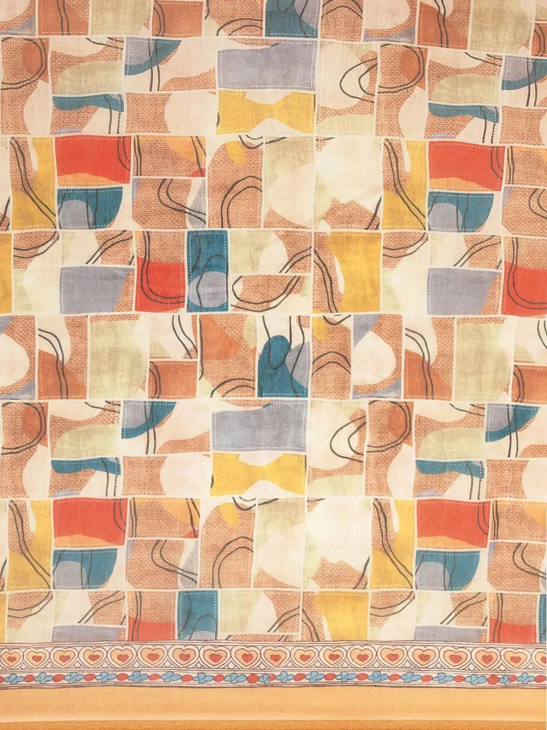 Soft Linen Kalamkari Digital Print Party Wear Saree