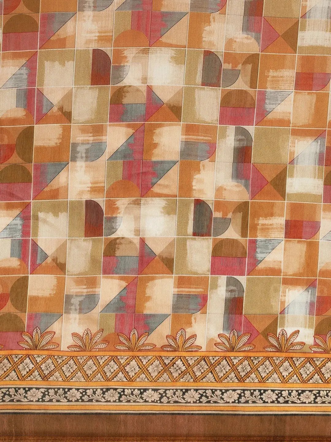 Soft Linen Kalamkari Digital Print Party Wear Saree