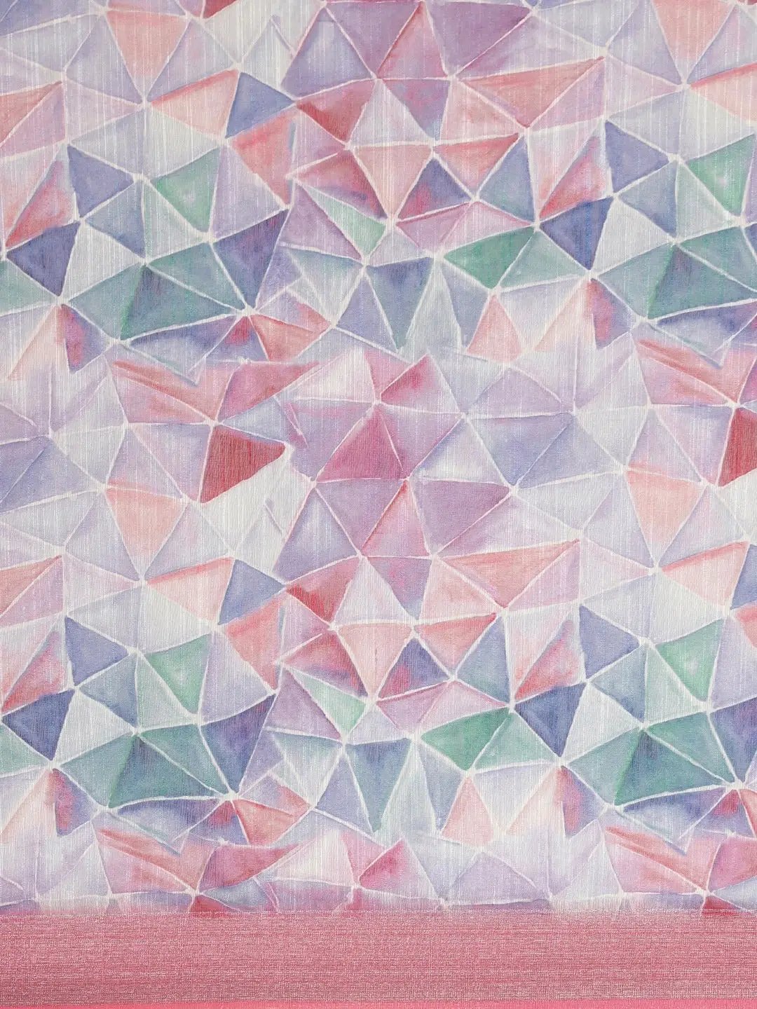 Digital Block Print Desine Soft Linen Saree