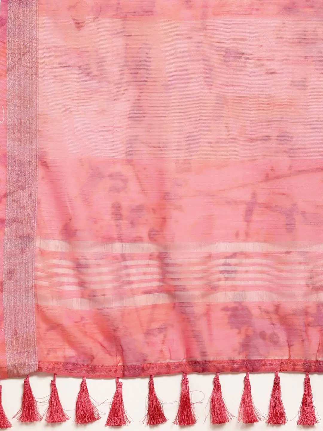 Digital Block Print Desine Soft Linen Saree