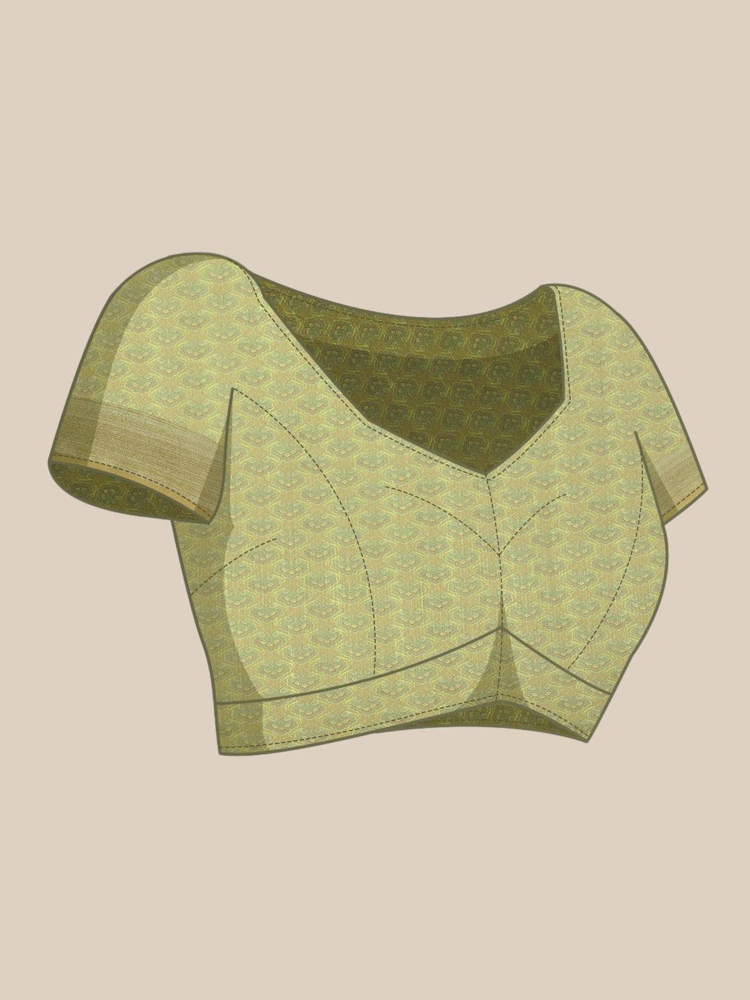 Digital Block Print Desine Soft Linen Saree