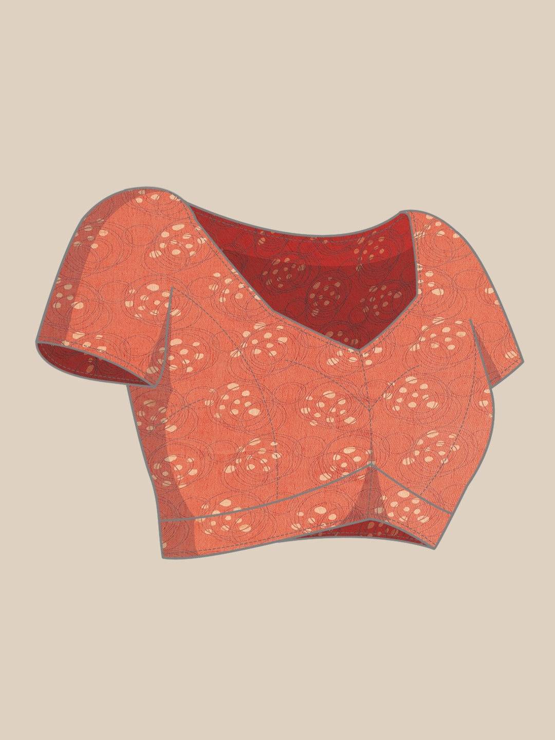 Digital Print Kalamakri Desine Soft Linen Saree