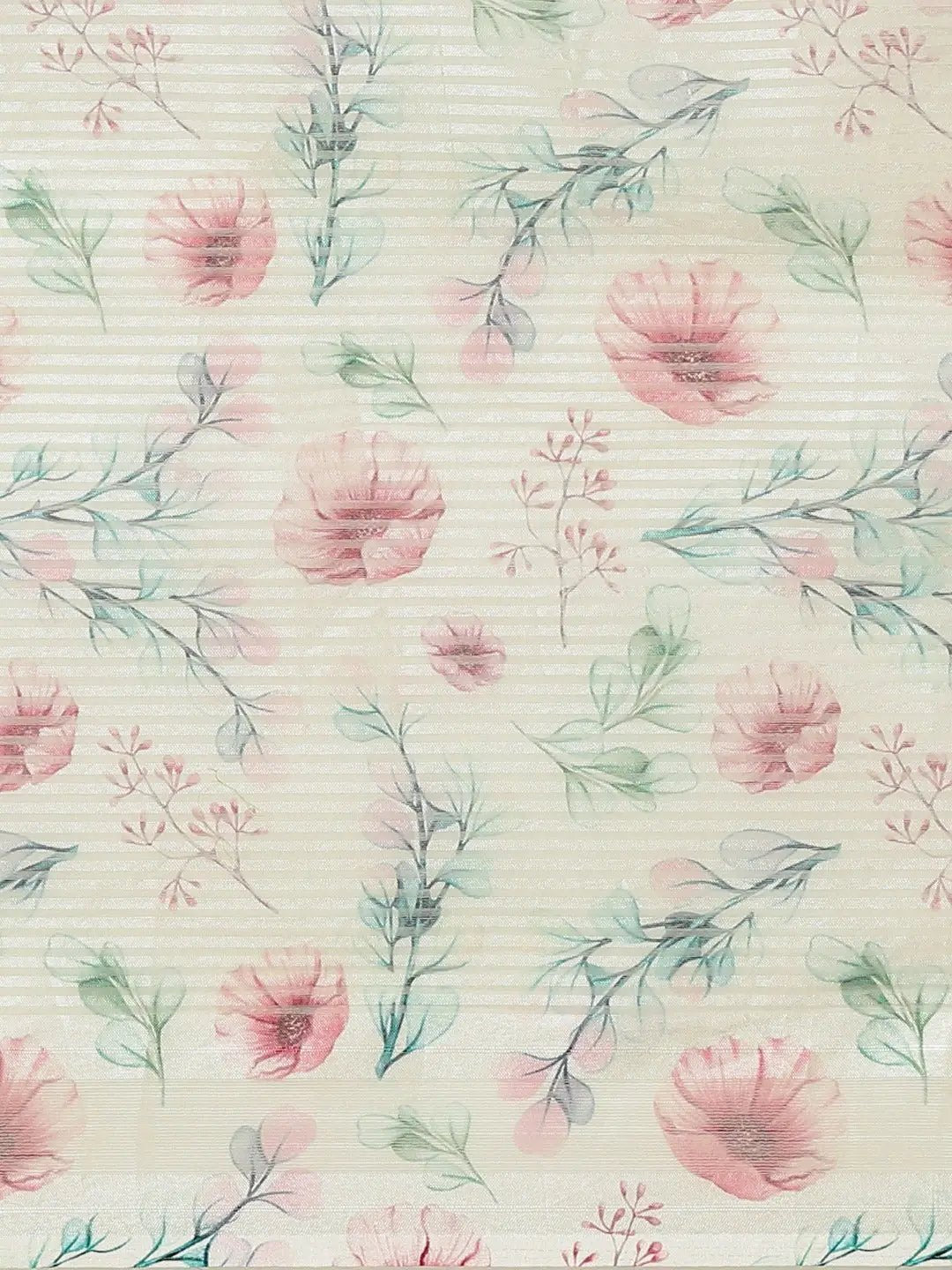 Exclusive Stylish Poly Chiffon Floral Digital Print Saree