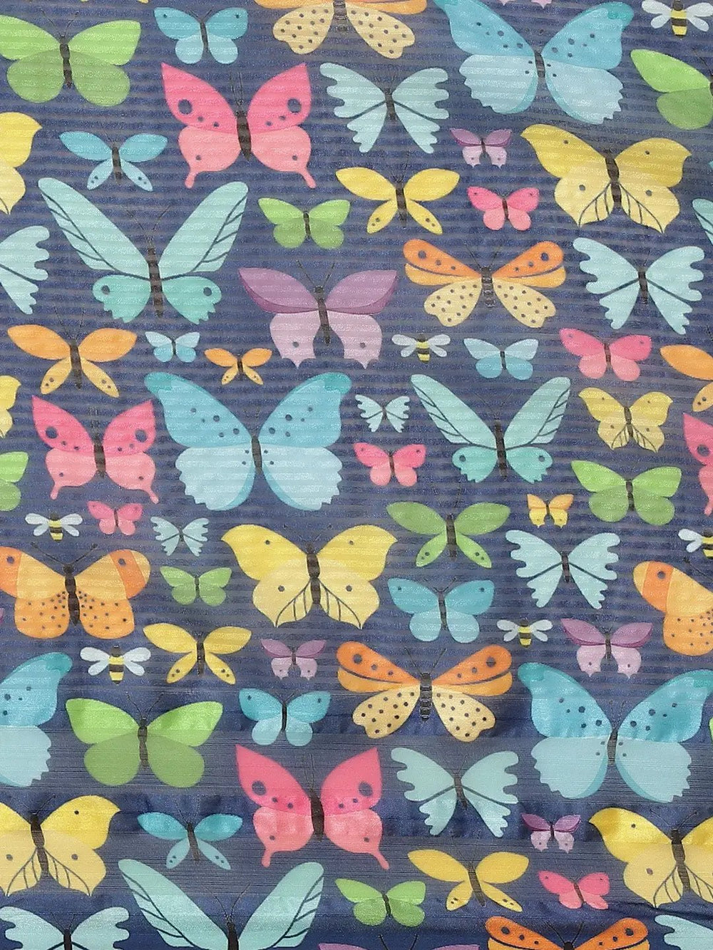 Shop Stylish Poly Chiffon Floral Butterfly Print Saree