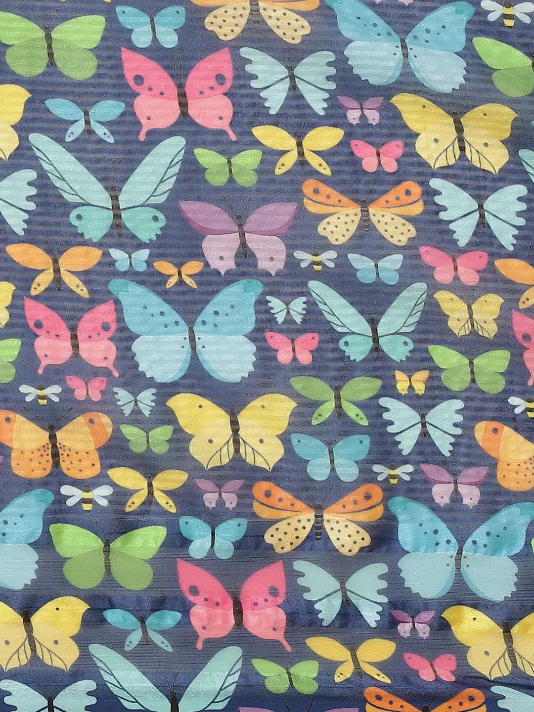 Shop Stylish Poly Chiffon Floral Butterfly Print Saree