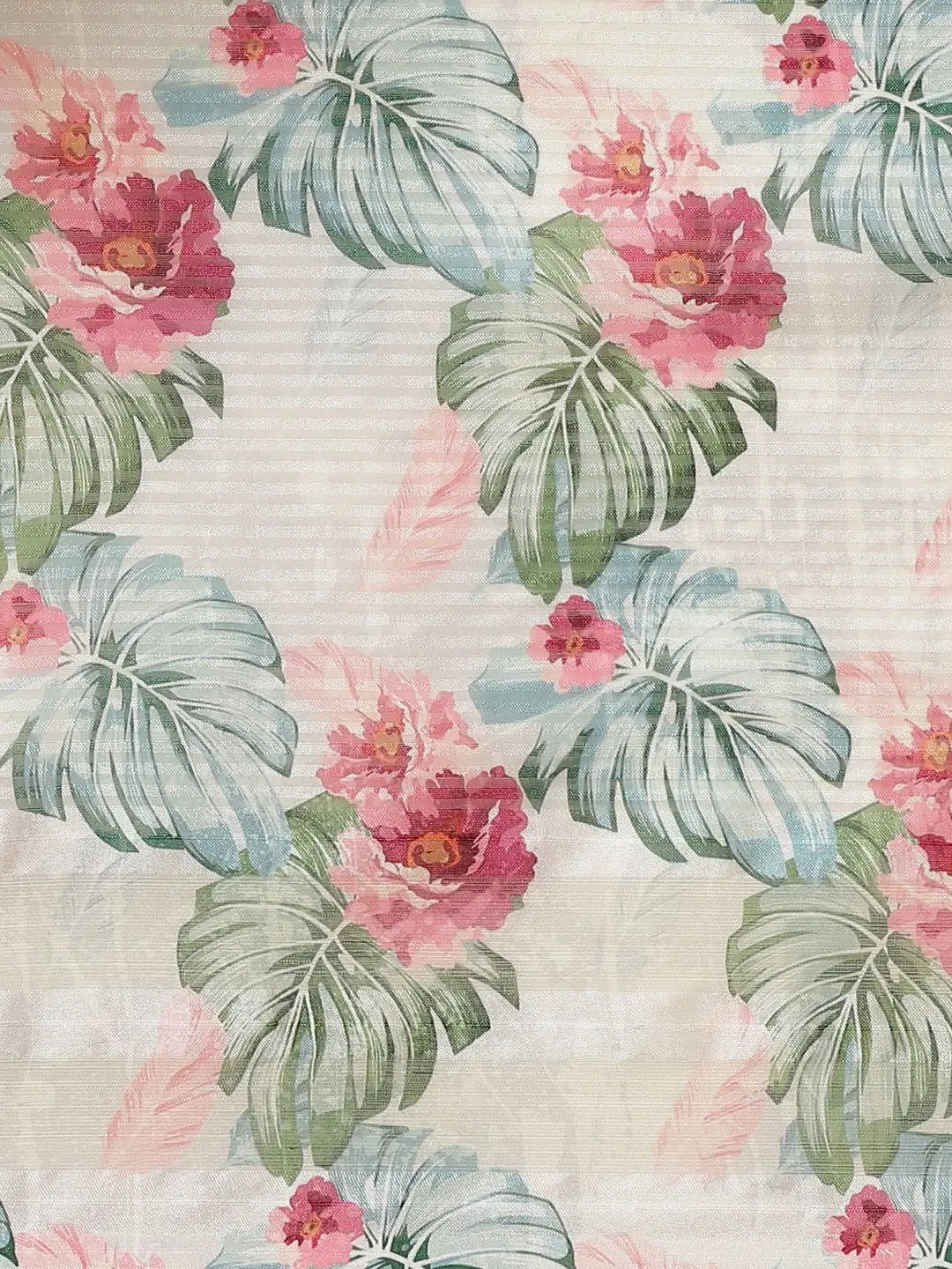 Exclusive Stylish Poly Chiffon Floral Digital Print Saree