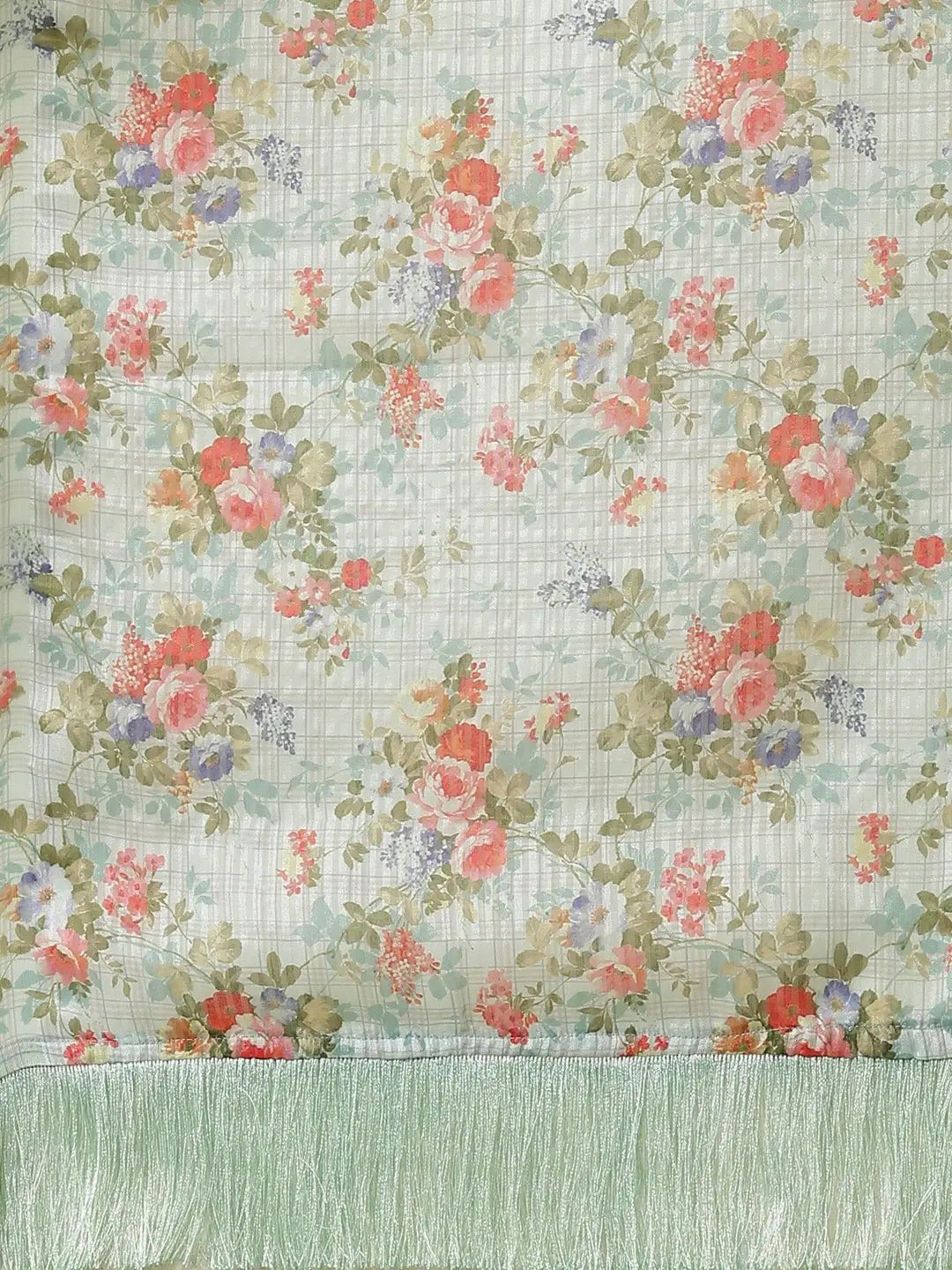 Vastranand Stylish Poly Chiffon Floral Digital Print Saree