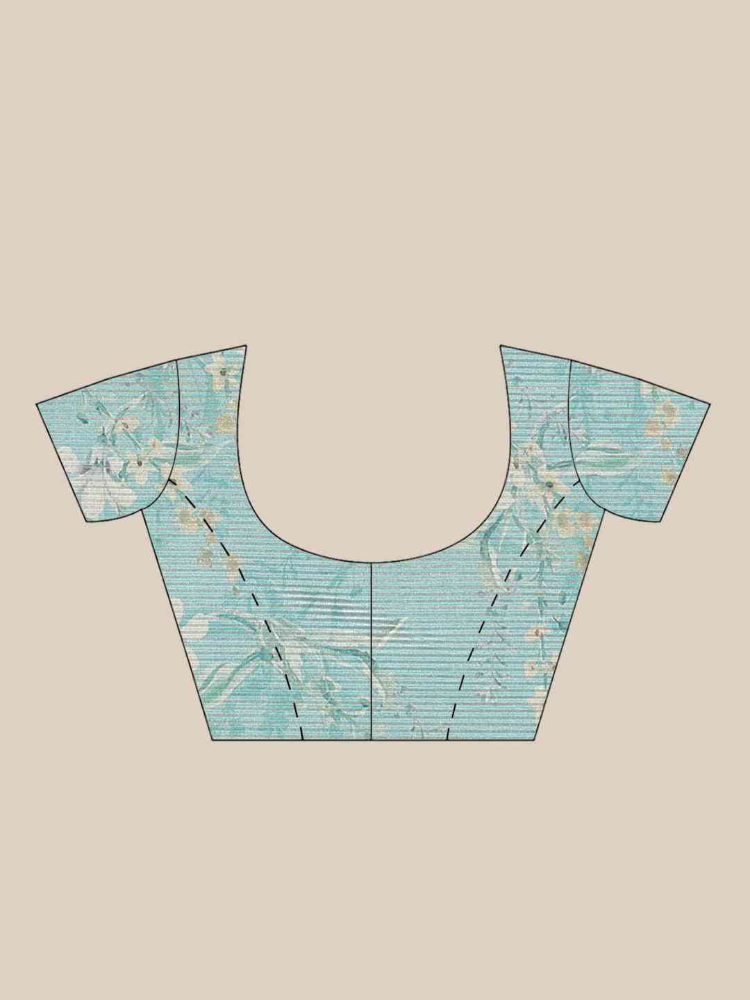 Vastranand Stylish Poly Chiffon Floral Digital Print Saree