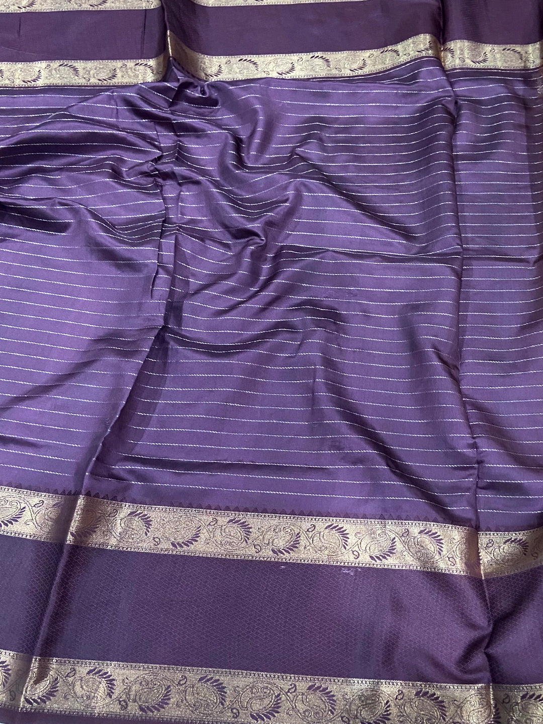 Yellow Rettapet Zari Chex Banarasi Silk Saree
