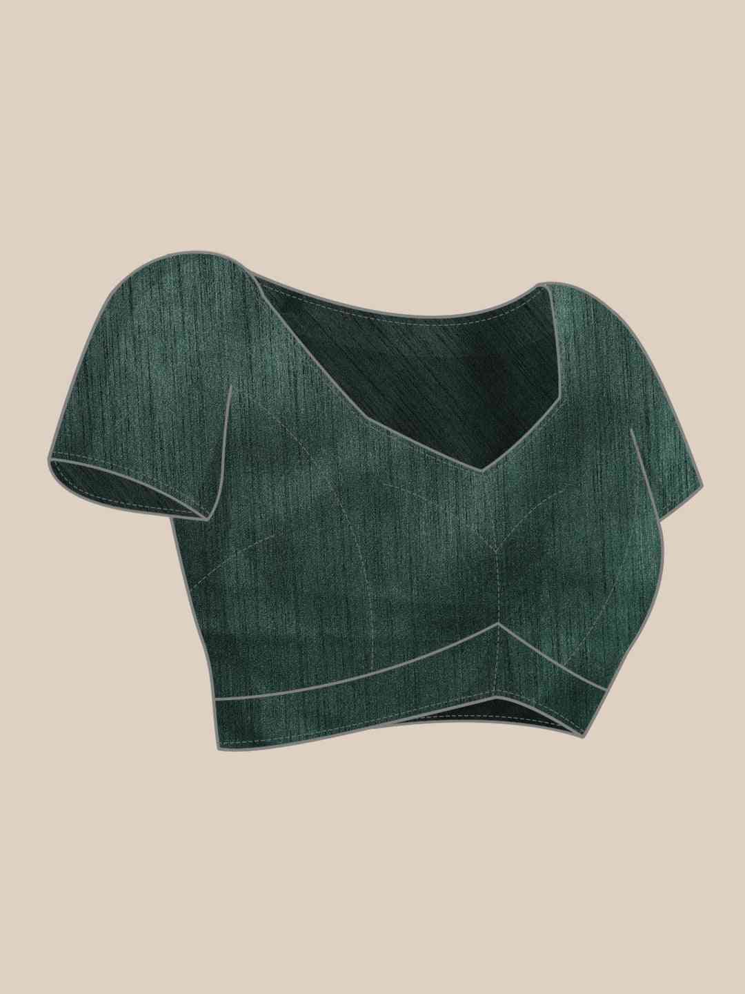 Green Colour Velvet Embroidered Sequinned Work Saree