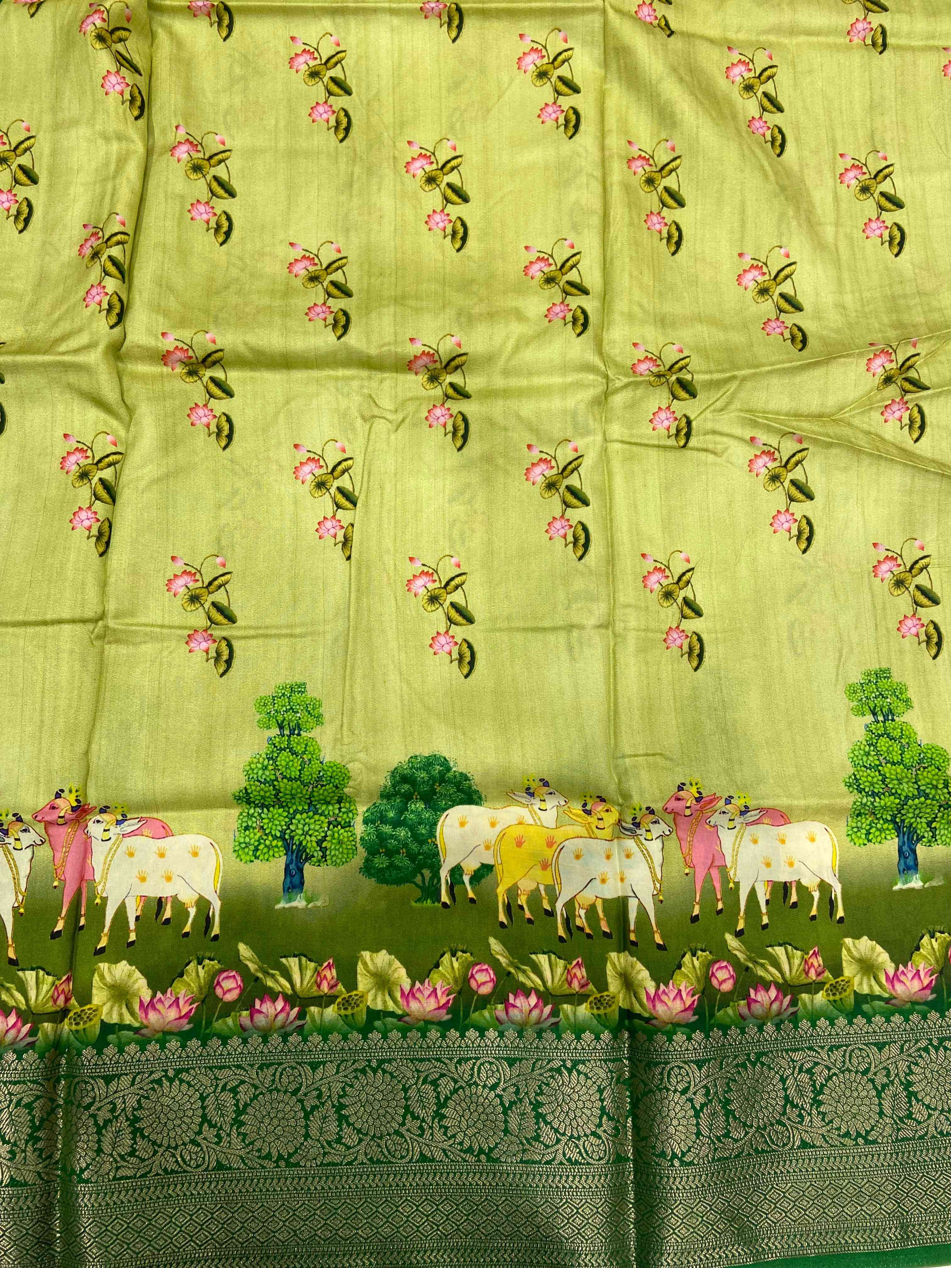 Pichwai Pure Viscose Dola Saree