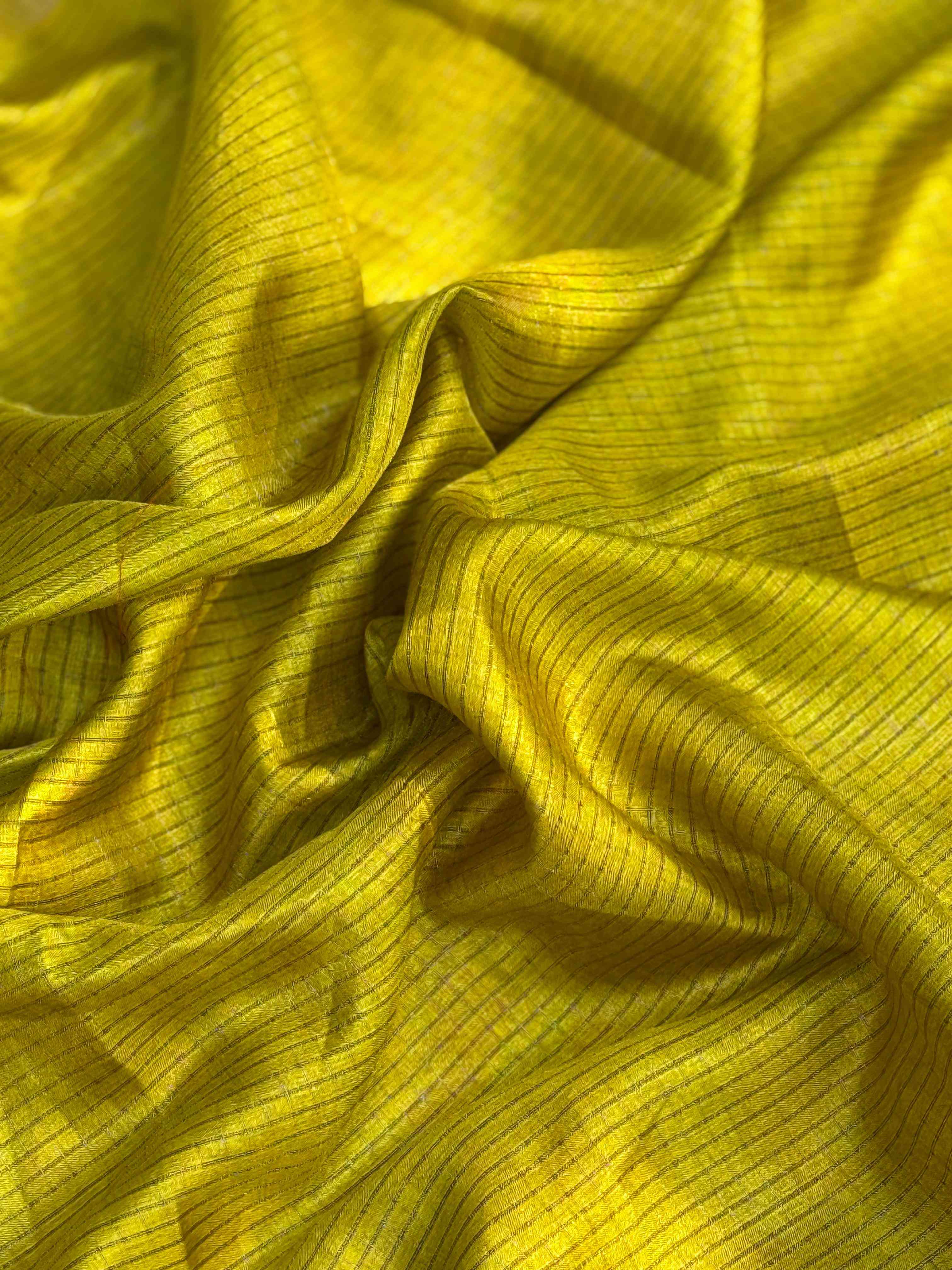 Lavender Tussar Chex Floral Saree