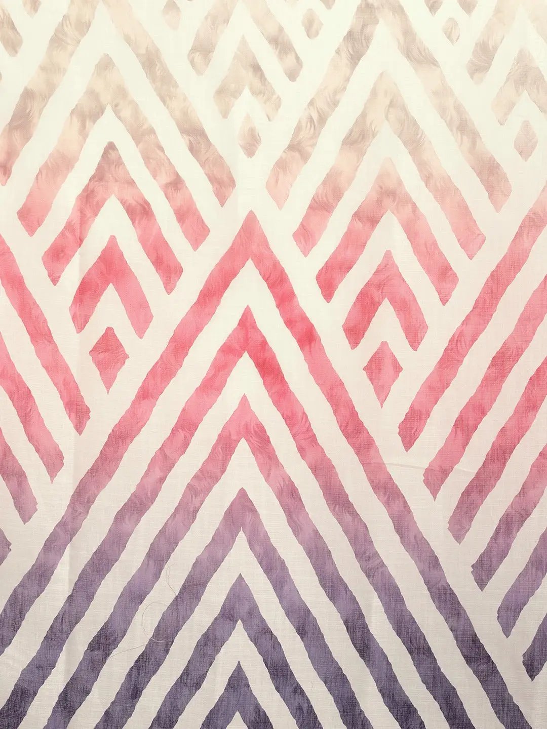 Beautiful Linen Floral Print Ikat Saree