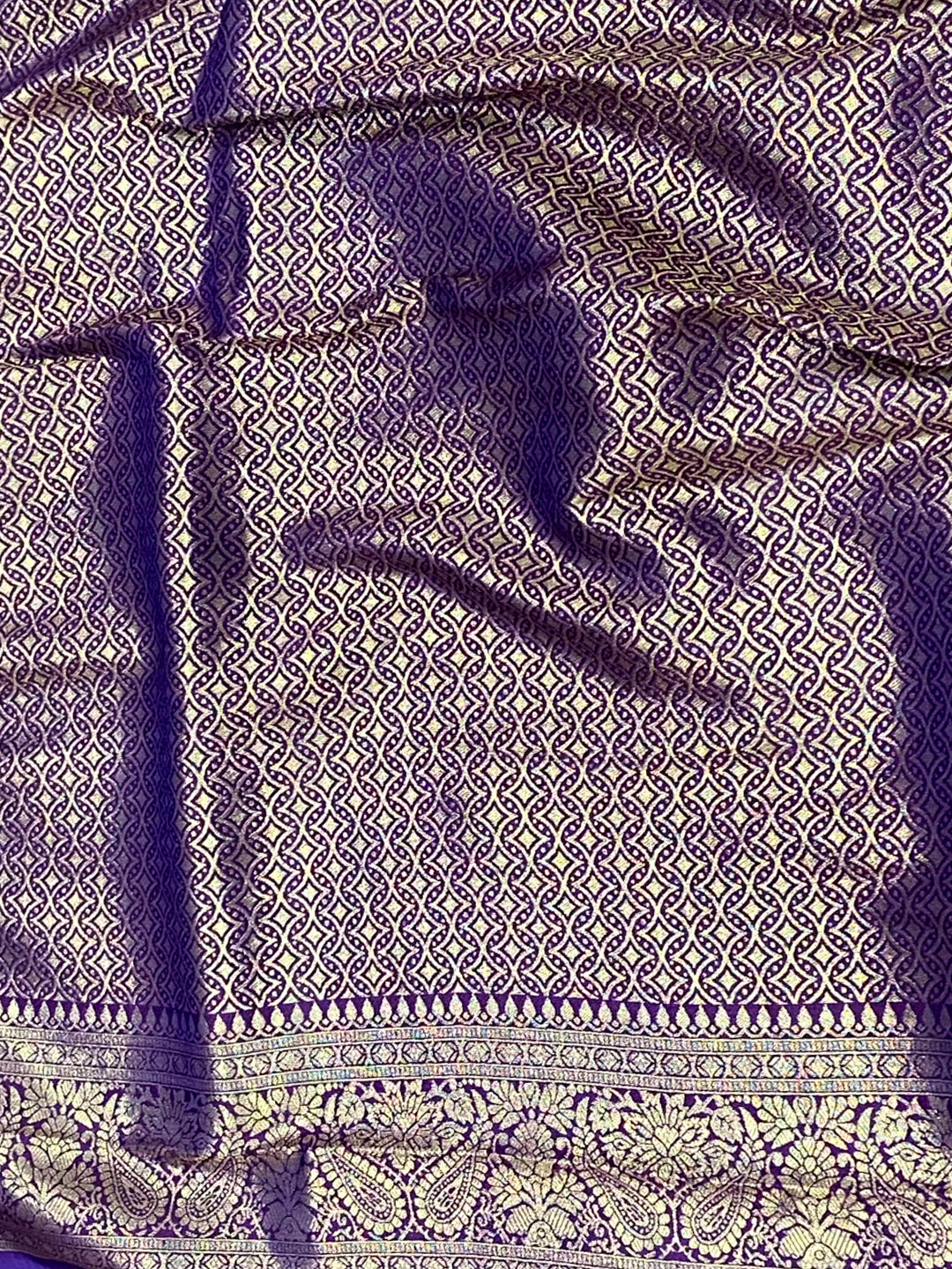 Radiant Stripes Banarasi Silk Saree
