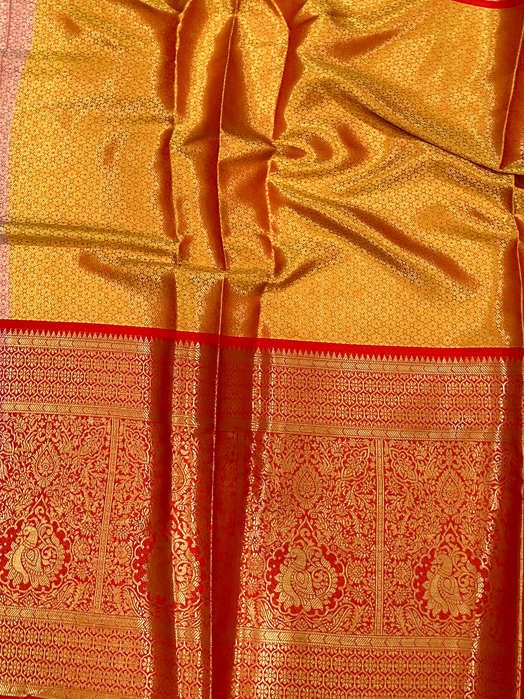 Cream Kanchi Kalamkari Elegance Saree