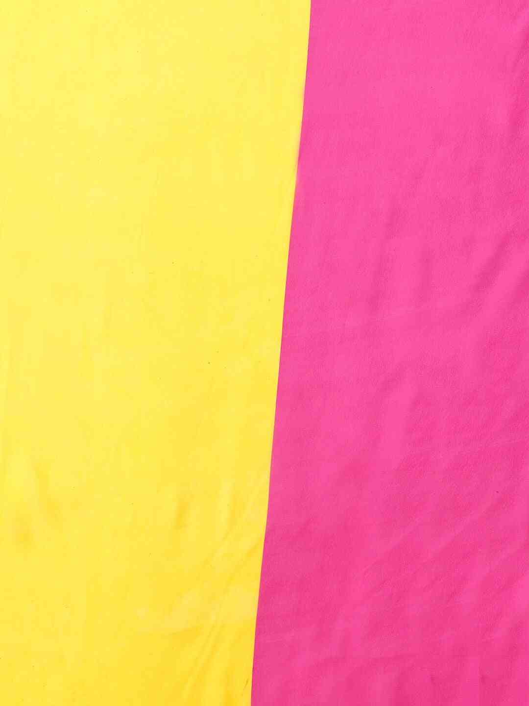 Stylish Rani Colour Ombre Poly Georgette Saree