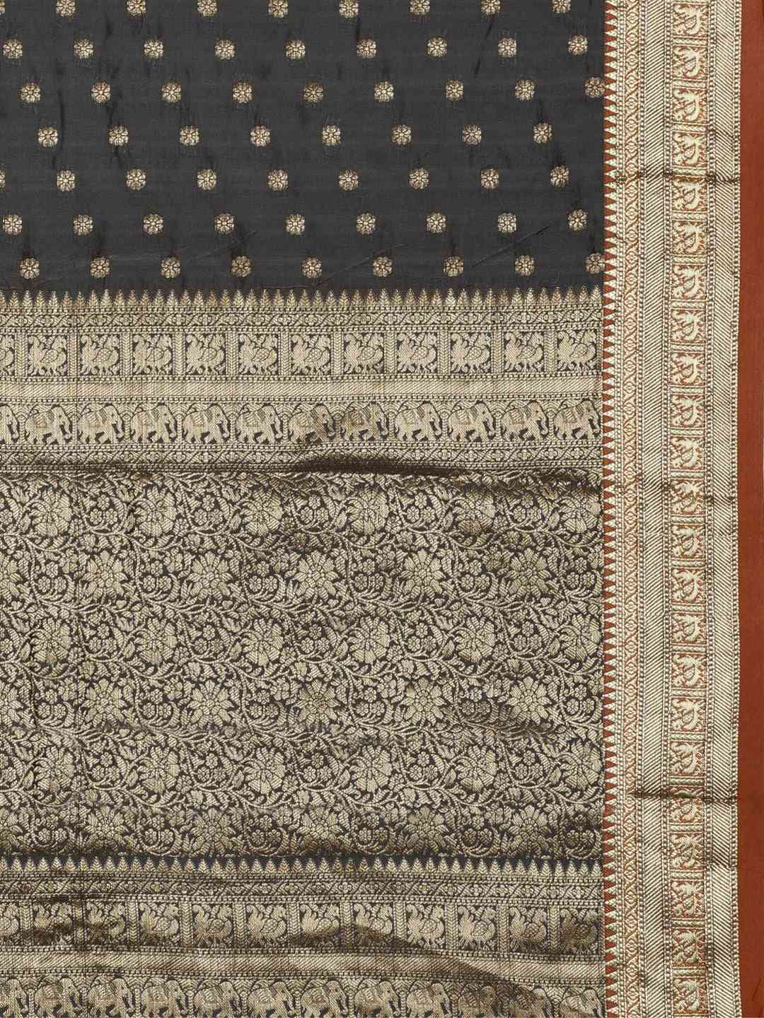 Black Colour Banarasi Silk Saree