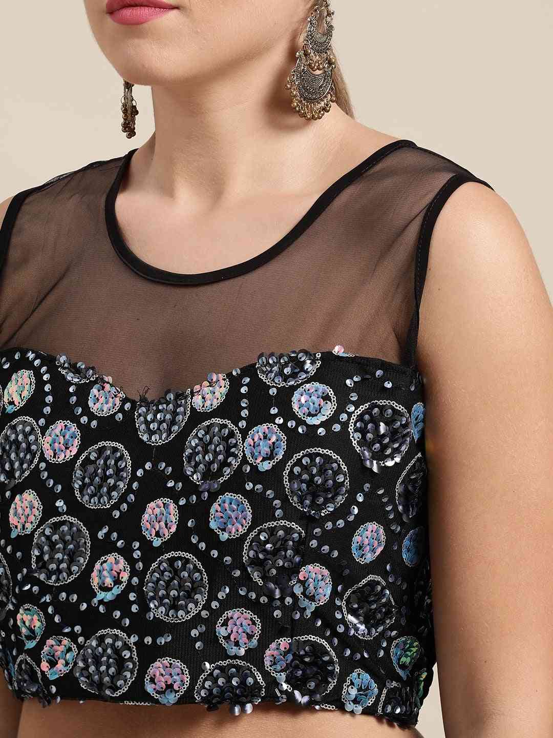 Stylish Teal Colour Solid Print Saree