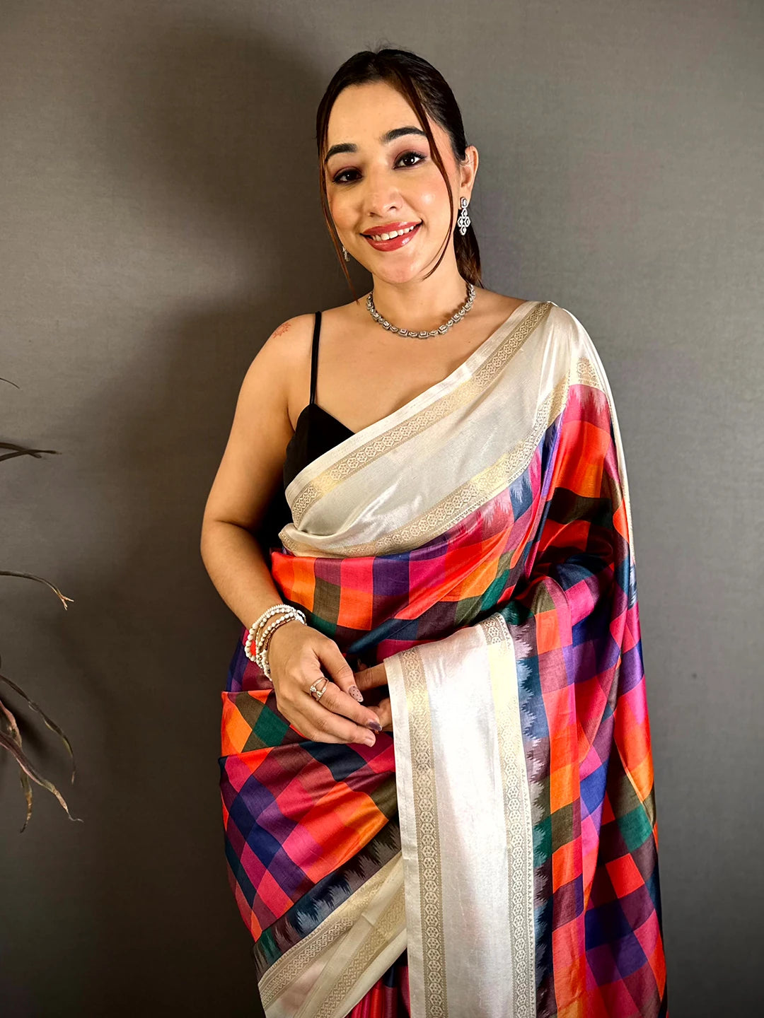 Elegant Paalum Pazhamum Printed Silk Saree - view 2