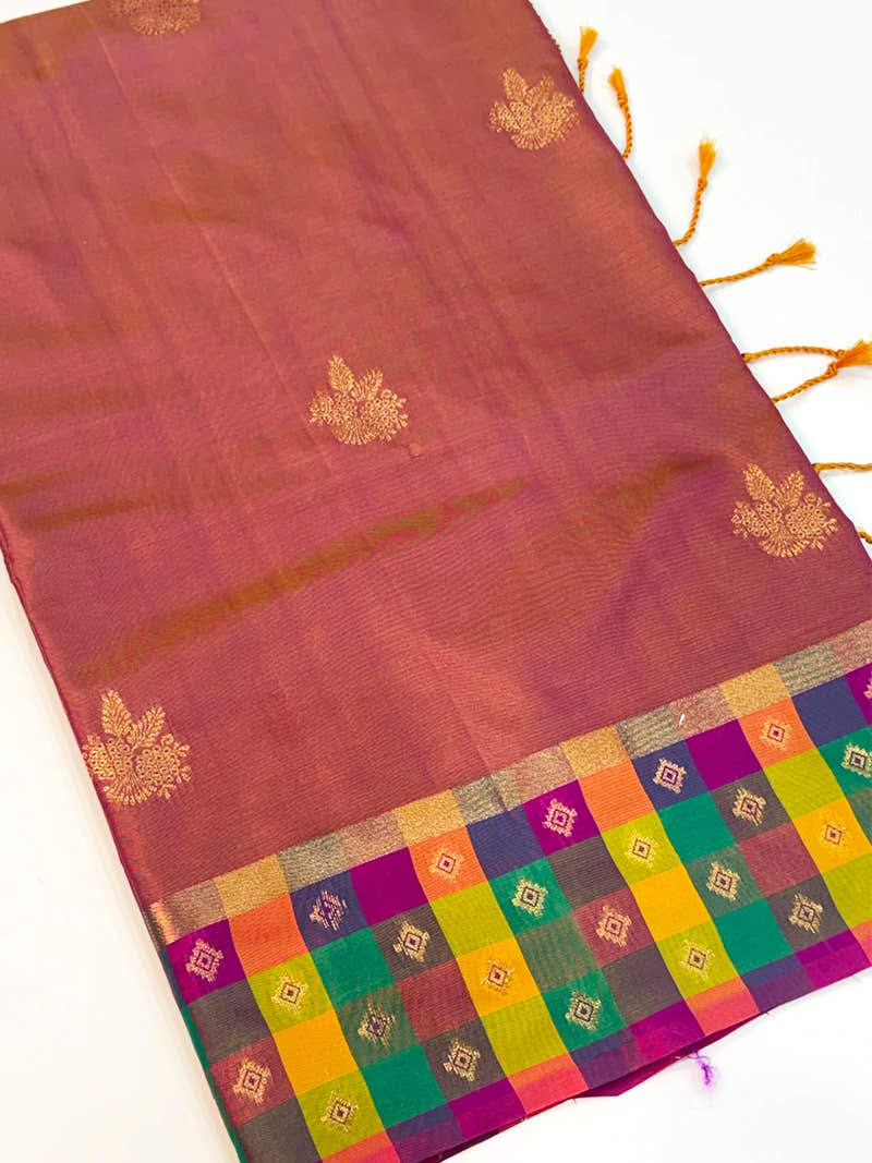 Maroon Soft Silk Paalum Pazhamum Border Saree